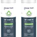 GLACIER FRESH Water Filter Compatible with XWFE (Built-in CHIP), Replacement for GE XWFE, XWF Refrigerator Water Filter NSF/ANSI 42 Certification Pack of 2