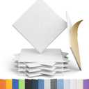 12 Pack Acoustic Panels Self Adhesive Sound Proof Foam, High Density Sound Acoustic Panel, 12X12X0.4 Inch Square Panels in Home, Office, Reccording Room, Studio,and more(Snow White)