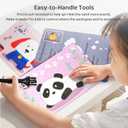 Nilez Sand Art Kits for Kids Foil Crafts Painting Bulk Peel and Stick Drawing Party Toys for Age 4-13 Girl Boy, DIY Animal Pictures with Colored Sand Mini Brush Squeeze Bottle Birthday Gift Children