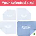 Utopia Bedding Washable Underpads 34" x 52" (Pack of 4), Waterproof Reusable Heavy Absorbency Incontinence Bed Pads for Adults, Kids, Elderly and Pets, Bedwetting Pads for Sofa and Couch (Blue)