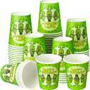 50 Pcs Funny Pickle Birthday Party Cups 9oz Pickle Birthday Decorations Organic Disposable Cartoon Cucumber Dill Decor Paper Cups Dill Day Decor for Fruit Vegetable Theme Party Supplies Cucumber Fan