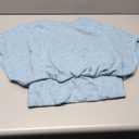 Women's Y2K Dolman Sleeve Tops Cinched Waist Going Out Tops Cap Sleeve Crop Shirt Casual Fall Spring Summer Shirt (Blue)