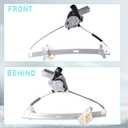 Front Right Passenger Side Power Window Regulator with Motor Assembly Compatible for Honda Accord 2003-2007 Replacement 741-307, 72210SDAA02