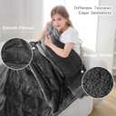 Aemicion Weighted Blanket for Adults (10lbs,48"x72",Dark Grey on Both Sides) Twin Size Sherpa Fleece Heavy Blanket for Sleeping Perfect for 80-110lbs,Machine Washable