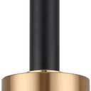 Modern Mini Pendant Light with 4W LED Bulb, One-Light Adjustable Metal Pendant Lighting Fixture for Kitchen Island Cafe Bar, Gold and Black