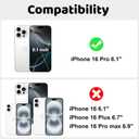Tieuwant for iPhone 16 Pro Case Wallet, Built-in Mirror, Card Holder, Slide Camera Cover, Kickstand, Ultra Thin & Comfortable, Rugged Heavy Duty Girls Women Protective iPhone 16 Case,Black