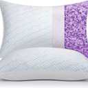 Cooling Pillows Queen Size, Memory Foam Pillows with Zipper, Adjustable Firmness for Sleeping Cool Cold Pillow to Hot, Side, Back and Stomach Sleepers, 20x30 (Cooling Blue Cover)