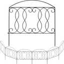 Decorative Fence 24in x 12ft 6 Piece Metal Garden Fence Extra Thick Wire Outdoor Patio Rustproof Fencing Animal Barrier