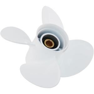 13x17, 4 Blades Aluminum Outboard Propeller Compatible with Yamaha Engines 50HP 60HP 70HP 75HP 80HP 85HP 90HP 100HP 115HP 130HP, 15 Spline Tooth, RH