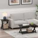 FURINNO Modern Simplistic Coffee Table, Espresso, 35.4"D x 19.6"W x 16"H