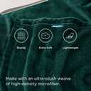 Bedsure GentleSoft Fleece Blanket Twin Size Emerald Green - 300GSM Lightweight Plush Fuzzy Cozy Soft Warm Blanket for Bed, Sofa, Couch, Travel, Camping, 60x80 inches