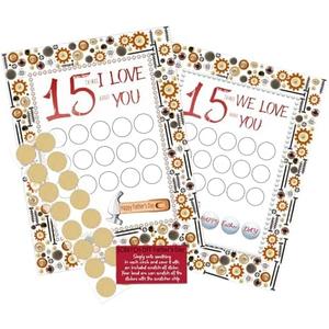 JoyJive Father's Day 15 Things I or We Love About You Scratch Off Cards, 2Pcs Father's Day Advent Calendar Personalized Gift for Him, Husband, Brother, Son, Grandad, 7 Pack JoyJive Father's Day 15 Things I or We Love About You Scratch Off Cards, 2Pcs Father's Day Advent Calendar Personalized Gift for Him, Husband, Brother, Son, Grandad, 7 Pack