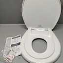 Little2Big Toilet Seat with Built-In Potty Training Seat, Slow Close, Durable Plastic, Made in USA, ROUND, White