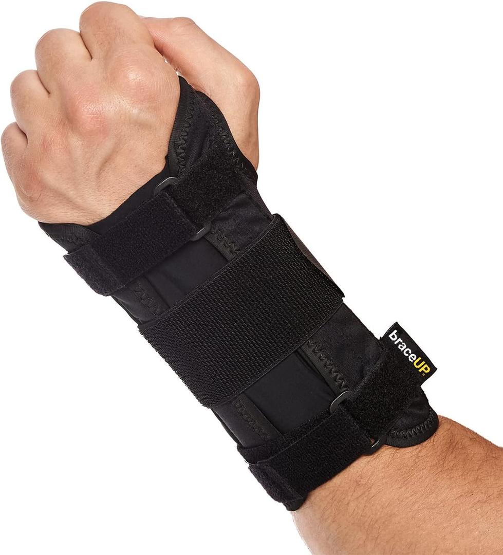 BraceUP Carpal Tunnel Wrist Brace - Metal Wrist Splint for Hand and Wrist Support, Tendonitis Arthritis Pain Relief, Size: L/XL