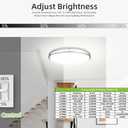 hykolity 32 Inch Oval LED Ceiling Light, 60W, 4000LM, 5CCT
