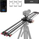 NEEWER 47.2"/120cm Motorized Camera Slider, DSLR Carbon Fiber Dolly Rail Slider with App Control, 4400mAh F750 Battery for Time Lapse Photography, Supports Video Mode, NOT Include Charger, ER1