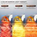 3-in-1 for Aurora Red Light for Face & Neck Beauty Massager, with Suction, Vibration, Heat, 3 Light Therapies for Skin Glow, Face Lift, Neck Firm, White