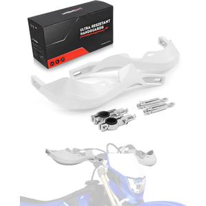 JFG RACING Dirt Bike Handguards,7/8" and 1 1/8" Handlebar Dirtbike Hand Guards Accessories Universal for CRF XR YZF XC KX 125 150 250 300 Motorcycle ATV Pit Bike Ebike Motocross Enduro MX-White
