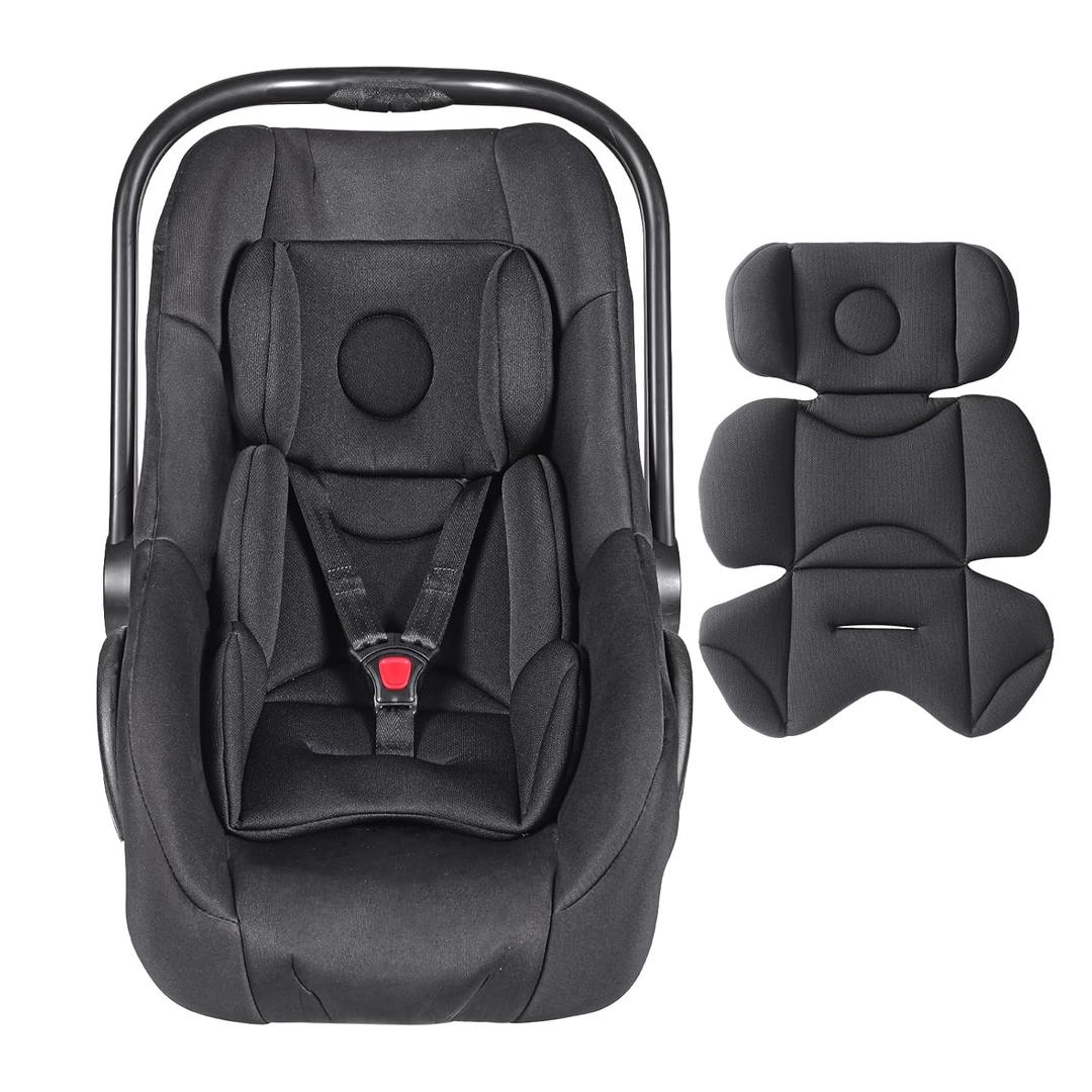 Infant Car Seat Insert  Thickened, Breathable & Fold-Go Baby Head & Body Support for Infant, Soft Mesh Car Seat Cushion, Easy-Carry Protector for All Strollers & Carriers