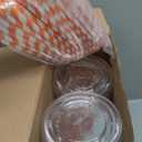 Sliner 50 Pcs 16 oz Coquette Disposable Plastic Cups with Straw for Party Supplies Bow Cups Birthday Wedding Bridal Engagement Party Drinkware Baby Shower Decoration (Pumpkin)