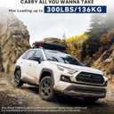 300Lbs Lockable Roof Rack Crossbars for 2019-2025 Rav4 Adventure/TRD Off-Road, Heavy Duty Aluminum Anti-Corrosion Cross Bar Fit Luggage Luggage Kayaks Bicycles Snowboard