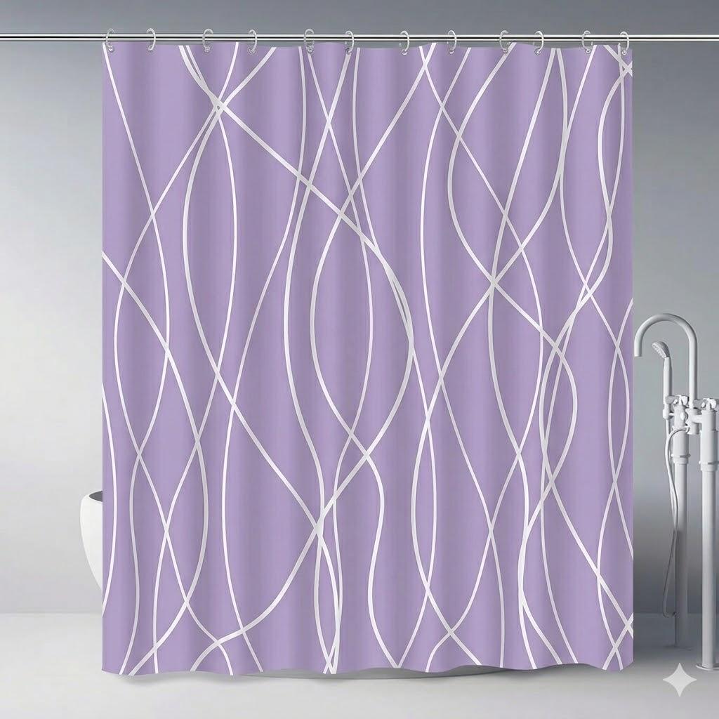 Punkray Shower Curtain With Hooks  72" X 72"