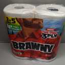 Brawny Tear-A-Square 3-Ply Paper Towels, 12 XL Family Rolls = 30 Regular Rolls, Strong, Absorbent, and Durable with 3 Sheet Sizes (Quarter, Half, Full)