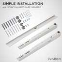 Ivation Split AC Mounting Bracket, Universal Heavy-Duty Outdoor Wall Mount System with Hardware & Level for Ductless Mini Split Air Conditioner Condenser & Heat Pump Units, 440 Lb. Max Capacity