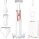 ANLAN 2026 Electric Razors for Women Bikini Trimmer4in1 Exclusive Painless Blade Cordless LED Facial Shaver, Rechargeable Body Hair Removal, 100% Waterproof & Easy Clean, Ideal Beauty Gift for Her