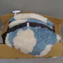 Lesure Cat Tunnel Bed for Indoor Cats - Cute Cat Donut Tunnel Toys for Small Large Cats with Washable Circle Cushion, Round Pet Peekaboo Cave Toy for Kitten/Puppy/Rabbit, Standard Cozy Clouds Blue