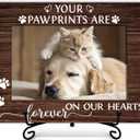 2 x Pet Memorial Picture Frame, Forever On Our Hearts Photo Frame, Remembrance Gifts For Dog Lover Dog Mom, Loss of Dog Sympathy Gift, Cat Passing Away Gift, Home Office Pet Memorial Frame With Stand -18