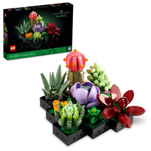LEGO Botanicals Succulents - Artificial Indoor Plant Building Set for Home, Kitchen, Desk Decor Adults Ages 18+ - Gift for Graduation - 10309