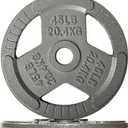 Fitvids 2 Inch Olympic Barbell Weight Plates, 2.5 LB to 45 LB Plates for Home Gym Strength Training, Triple-handle Design