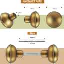 1 Pack Antique Brass Door Knob Set with Spindle, Vintage Old Style Door Knobs Replacement Set for Mortise Lock Interior Doors