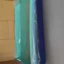 US Acrylic Coastal Plastic Serving Trays (Set of 4) 15 x 10 | Large Unbreakable Reusable Rectangular Party Platters | Serve Appetizers, Fruit, Veggies, & Desserts | BPA-Free & Made in USA