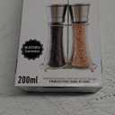 Willow & Everett Salt & Pepper Grinder Set - Stainless Steel Manual Mills, Peppercorns & Rock Salt Sold Separately, Refillable Adjustable Coarseness (2 Count (Pack of 1))