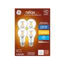 GE 51531 Relax LED A19 Crystal Clear 60 watt Equivalent Dimmable LED Soft White Light Bulb