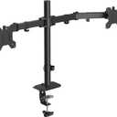 Suptek Dual Monitor Arm Desk Mount,Ultrawide Dual Monitor Arm for 2 Monitor Screens up to 38 inches and Max 22lbs Each,Extra Tall 15.75" Pole Fully Adjustable Monitor Stand for Desk,Black(MD9442MB)