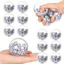 Shappy 12 Pcs Soccer Stress Relief Balls 2.36 Inch Acrylic Beads Fidget Stress Ball Sensory Toy Bulk Toy for Adults Asmr Therapy Toys for Gifts, Soccer Party Favors Fidget Anxiety Anger (Black, White)