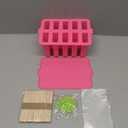 Homemade Popsicles Molds, Food Grade Popsicle Molds for Kids, 10 Cavity Non-BPA Silicone Ice Pop Maker, Reusable Silicone Popsicle Molds with 50 Stick, 50 Bags, Funnel (Pink)
