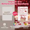 3 x Cute Gnome Valentines Day Card for Husband, Wife, Boyfriend, or Girlfriend  Valentines Day Gifts for Him or Her (WY-504)