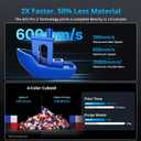 ANYCUBIC Kobra X Fast 3D Printer, Native 4-Color & 19-Color Maximum with 4 ACE 2 Pro, High Speed, Large Build Volume 260*260*260mm, FDM with Auto Leveling for Print Farm Bulk Production Model Sellers