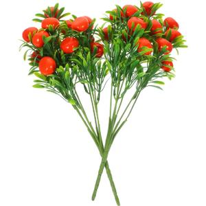 BESTOYARD Realistic Artificial Fruit 4 Pcs Faux Strawberry Bunches for Home Desk Office Decor Lifelike Faux Fruit Ornaments Seasonal Everyday Decoration 12.6 X 3.5 X 4.7 Inches