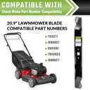 703371 Mower Blade 21" Compatible with Briggs and Stratton, Snapper Walk-Behind Mowers 7800923 1696627 1696607 2691561 1696844, Replacement 21-Inch Mulching Blade with Bow-Tie Center Hole