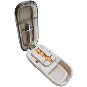 Pill Cutter for Cutting Multiple Pills, 1/2 1/4 Pill Splitter for Large, Small and Tiny Pills, with Improved Sharp Blade, Adjustable Centering Device