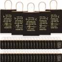 ReliThick 100 Pcs Employee Appreciation Gifts Bags Bulk May You Be Proud of The Work You Do Paper Bags Team Inspirational Gifts for Teachers Coworkers Volunteer Staff Nurses Week Appreciation(Black)