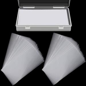 Shappy 452 Pieces Paper Money Holders with Plastic Storage Case Clear Currency Sleeves Dollar Bill Sleeves for Collectors Cash Money Protector
