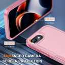 for iPhone 16e Case & iPhone 17e Case, with Screen Protector,Military Grade Heavy Duty Shockproof Phone Cover with Wrist Lanyard Strap for iPhone 16e & iPhone 17e,Cute Pink