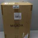 MILADA Luggage Hard Shell Suitcases Airline Approved Carry On Luggage 22x14x9 TSA Approved Luggage 20 Inch Front Opening Pocket Suitcase with Wheels Travel Luggage Wide Handle, White