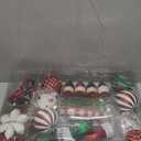 Alupssuc 95pcs Christmas Balls Ornaments Set, Shatterproof Plastic Baubles, Soldiers, Christmas Socks for Xmas Tree Holiday Wedding Party Decorations with Hanging Strings, White, Red and Green